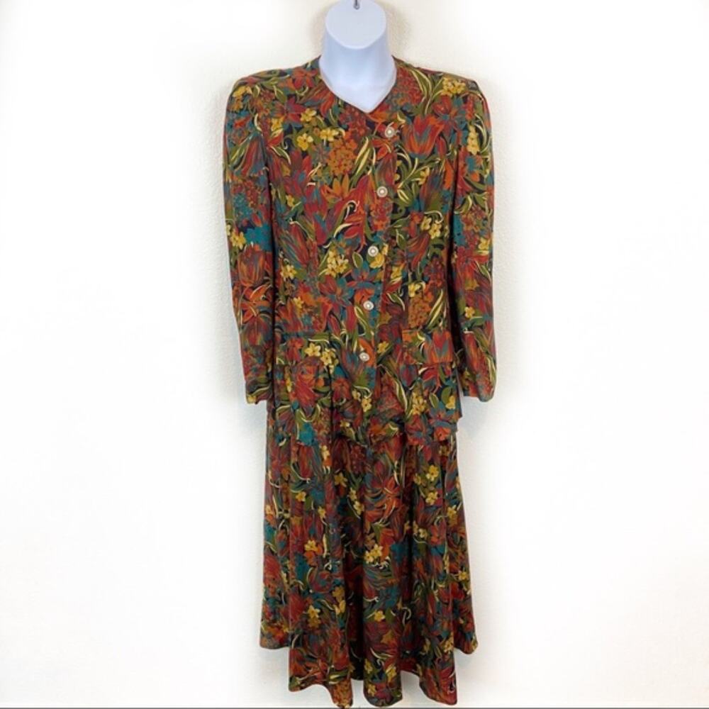 Skirt Suit Secretary Librarian Chic Retro Vintage Skirt Set Skirt Set Autumn